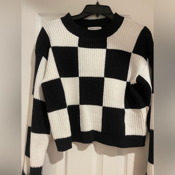 Grey lab checker board sweater brand new - Picture 2 of 5